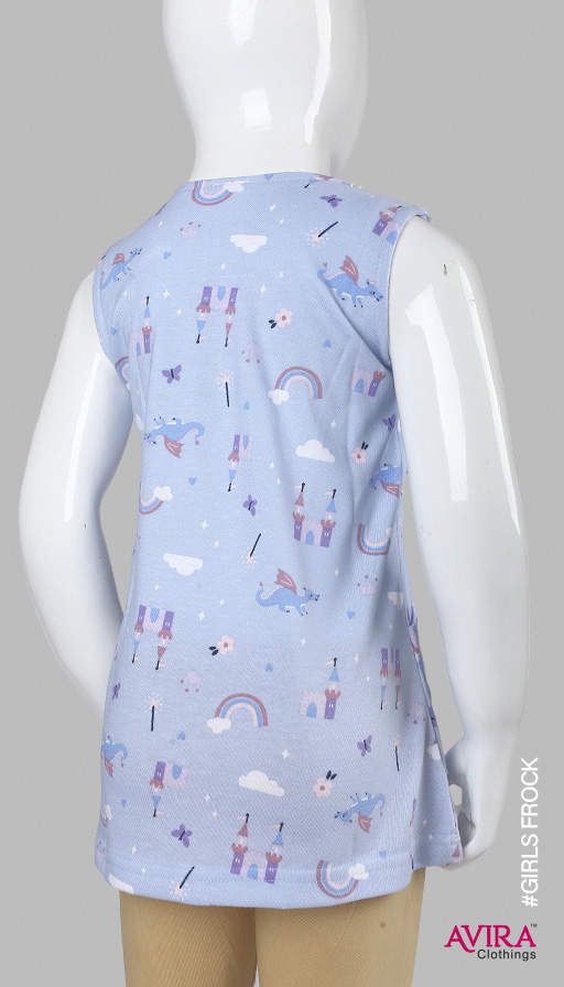 Photo 3 of 3 - Girls Straight Frocks - Button Up for Charm with Our Girls' Button Frock! | Avira Clothings