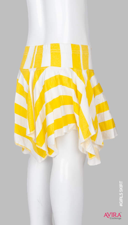 Photo 3 of 3 - Girls Skirts Yellow Colored | Avira Clothings