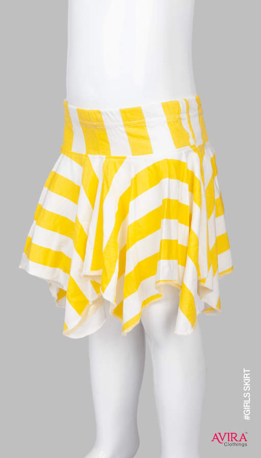Photo 2 of 3 - Girls Skirts Yellow Colored | Avira Clothings