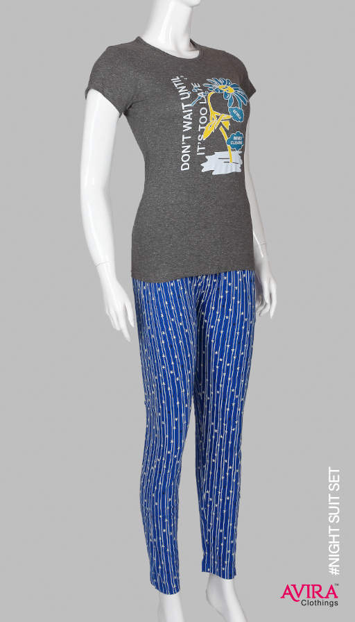 Photo 1 of 3 - Women's Pajama Set from Avira - Soft Cotton Sleepwear with Fun Prints - Perfect for Lounging and Relaxing, Short Sleeve Top and Matching Pants - Available in Various Colors & Sizes - Enjoy a Good Night's Sleep! | Avira Clothings